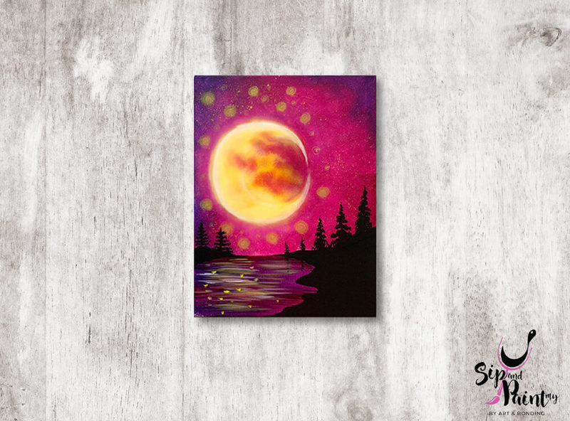 Moonlight-wine-and-canvas-art-class-wine-beer-lunch-nightlife-sip-and-paint-in-restaurant-saturday-workshop-01