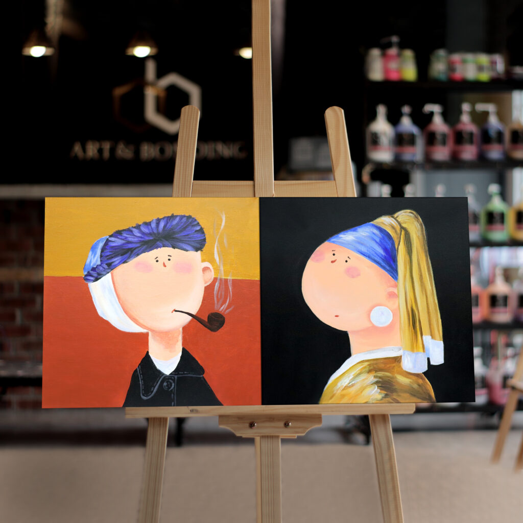 Cute Little Van Gogh & Girl With Pearl Earring - Highlights