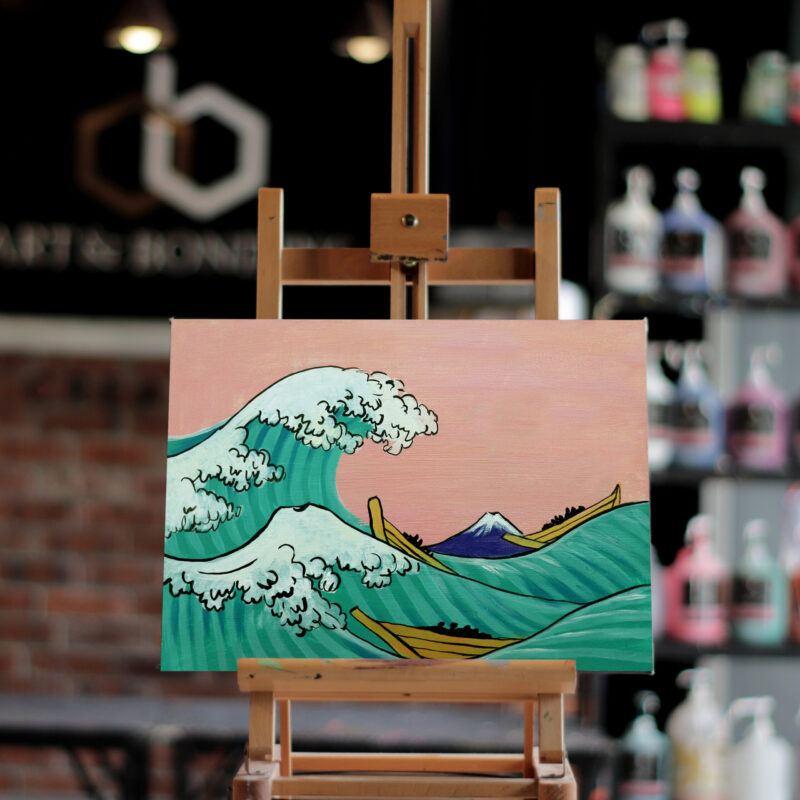The Great Pastel Wave Off Kanagawa by Hokusai - Highlights