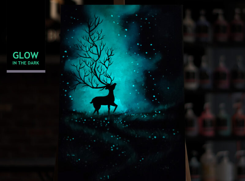 Glow - Galaxy Deer-glow-sip-and-paint-glow-in-the-dark-workshop-kl-weekend-saturday-art-07-01